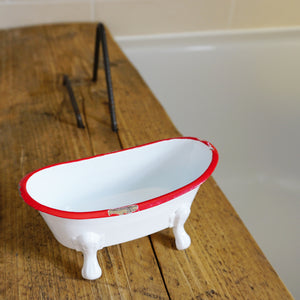 Gift Set - Enamel Bathtub Soap Dish and Soap