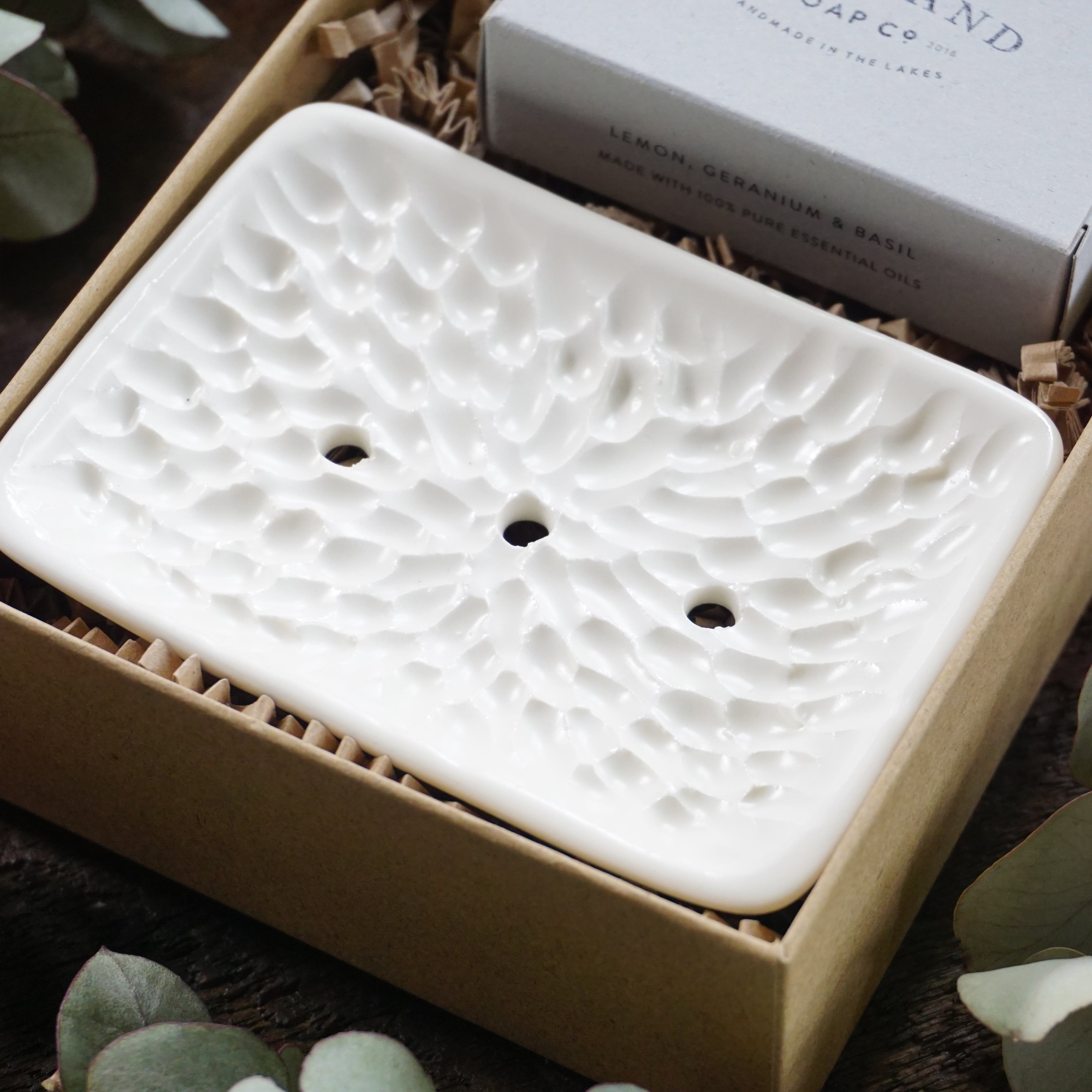 Gift Set - Carved Soap Dish and Soap